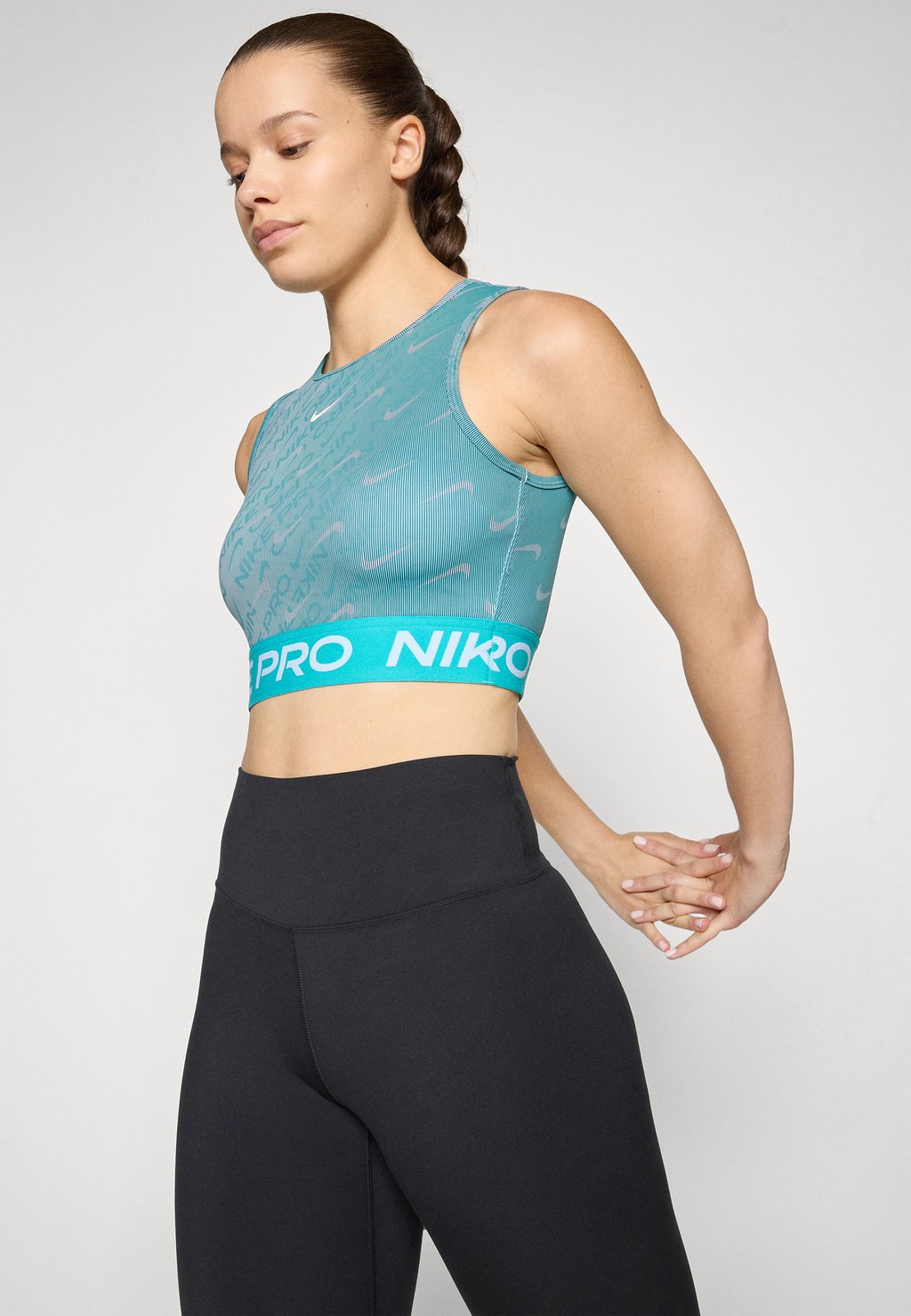 Топ CROP TANK Nike Performance, бирюзовый — фото 4