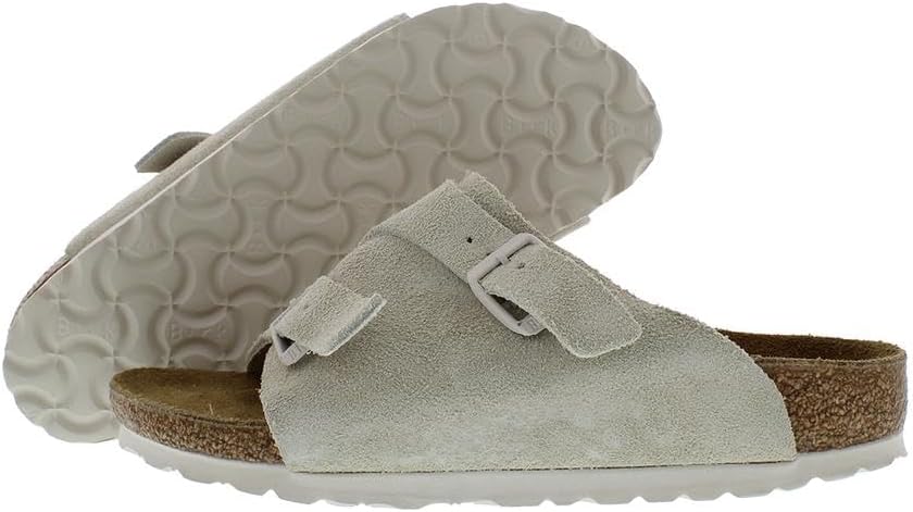 Сандалии Birkenstock Unisex Zurich BS из замши с тиснением, бежевый — фото 4