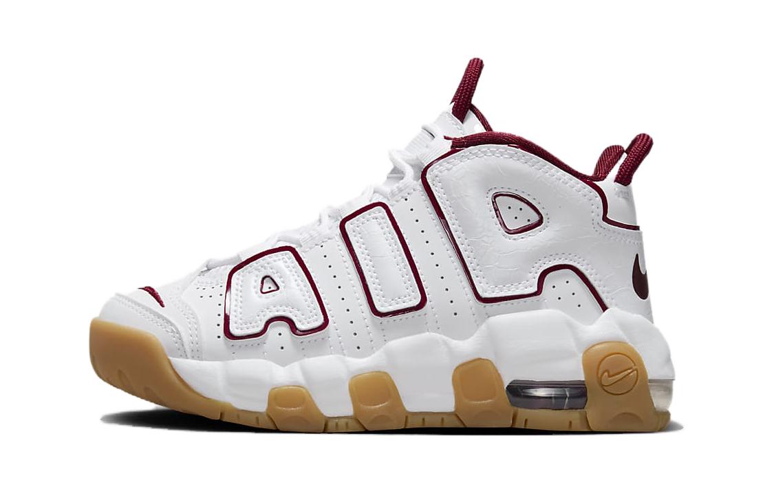 

Баскетбольные кроссовки Air More Uptempo для детей дошкольного возраста Nike, белый/красный