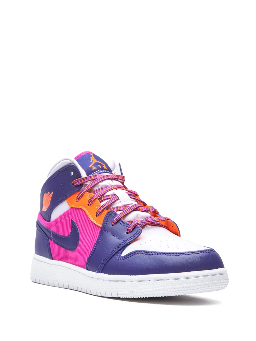 Кроссовки Air Jordan 1 Mid Nike Kids, фиолетовый — фото 2