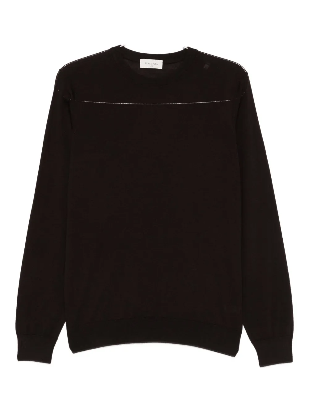 

Шерстяной свитер с круглым вырезом Piacenza Cashmere, коричневый