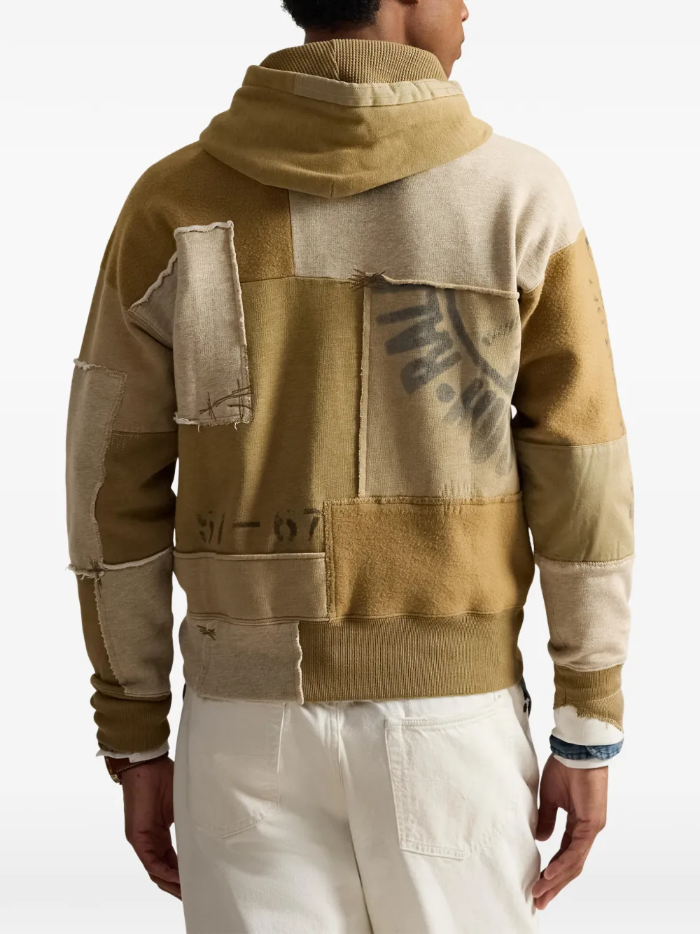 Худи с лоскутным дизайном Polo Ralph Lauren, коричневый — фото 4