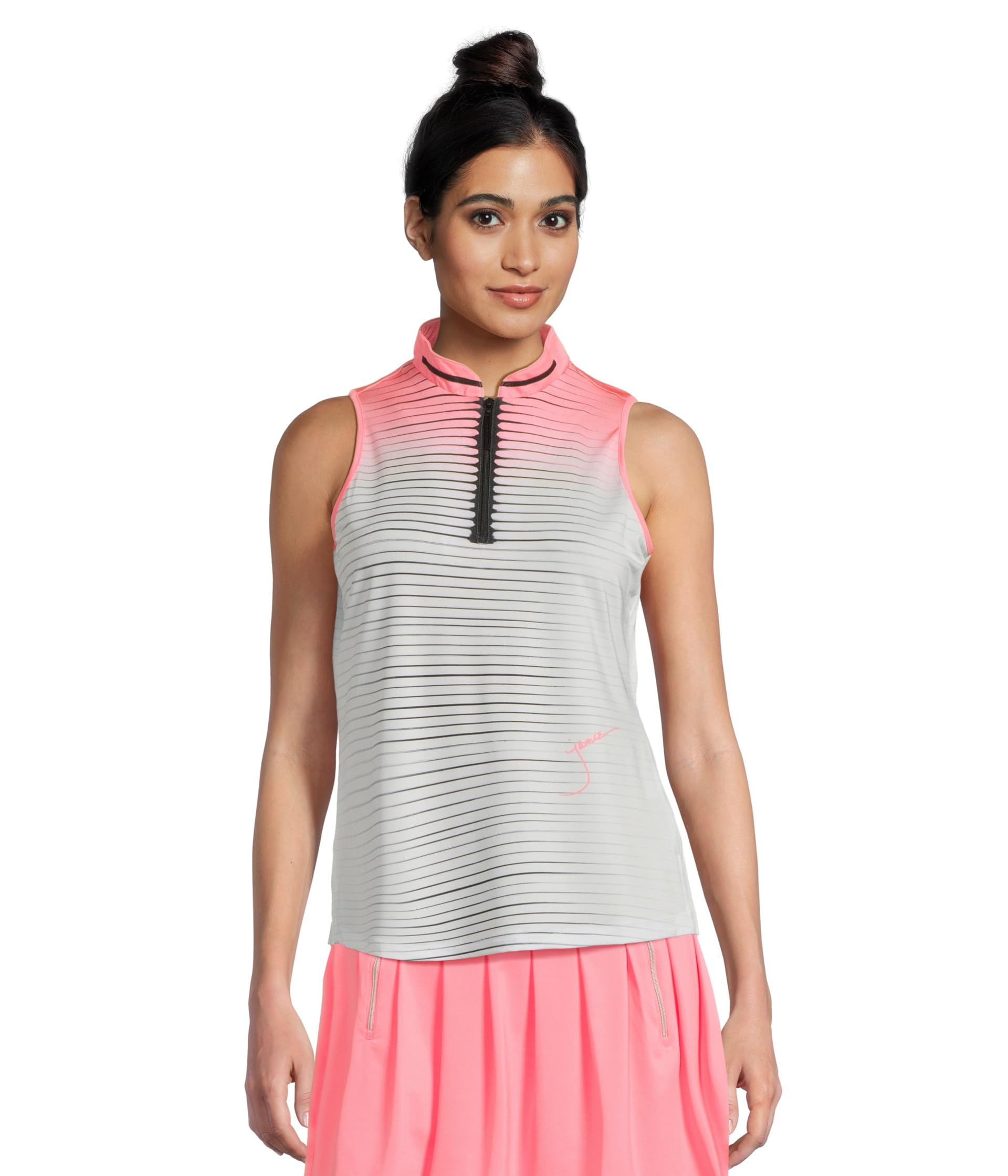 

Топ Jamie Sadock Flux Print Sleeveless Top, Flamingo Pink