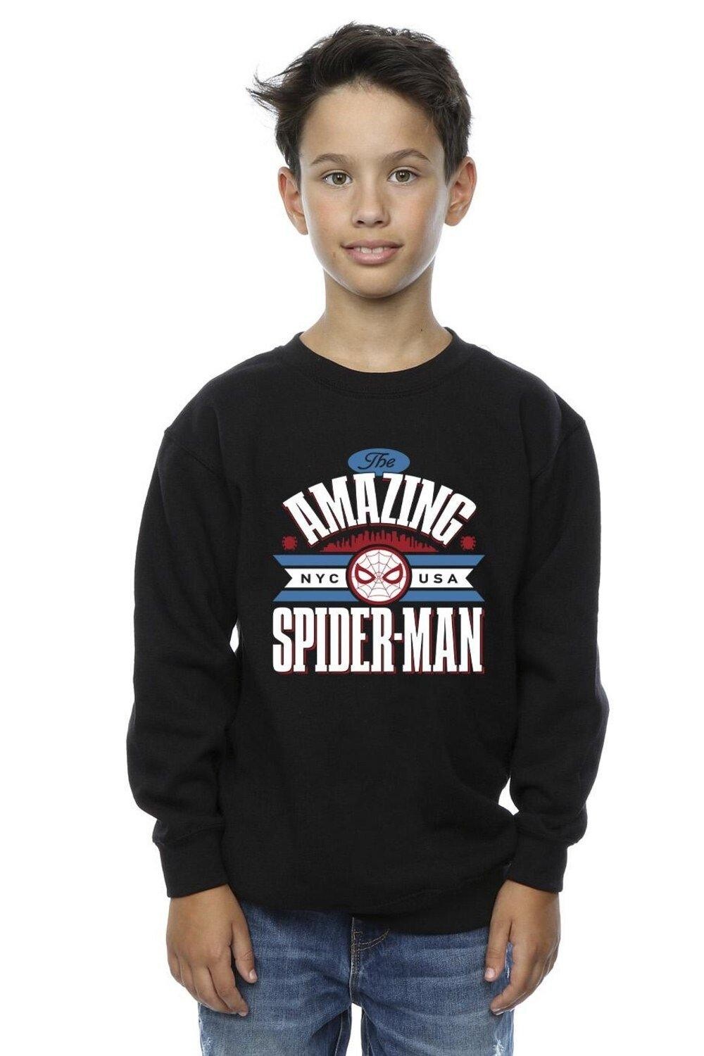 

Удивительная толстовка Spider-Man NYC Marvel, черный