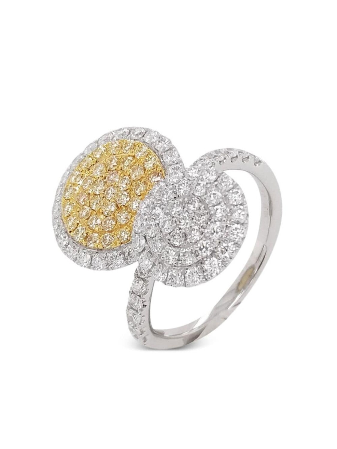 

Кольцо из желтого золота и платины с бриллиантами HYT Jewelry, серебряный