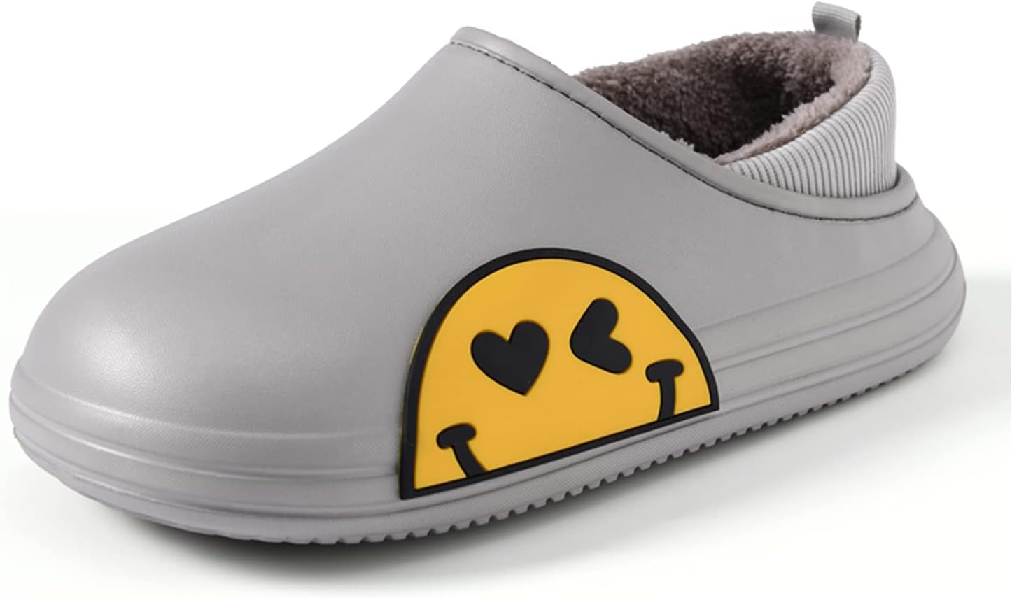 

Мужские и женские тапочки ElioGn, нескользящие, водонепроницаемые зимние тапочки для взрослых, удобные шлепанцы Muller, теплые садовые сабо, домашние и тапочки для женщин и мужчин, серый