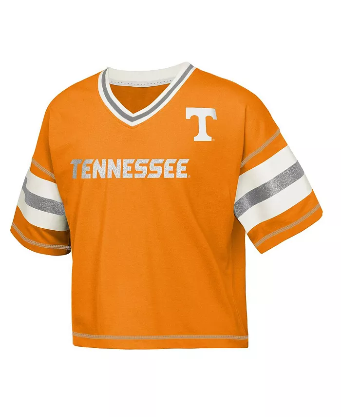 Большая девочка Tennessee Orange Tennessee Volunteers Gridiron Jersey майка с V-образным вырезом Outerstuff — фото 2