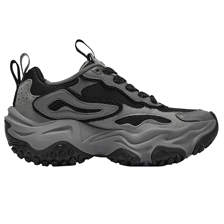 Детские кроссовки Hippo Shoes с низким верхом, устойчивые к истиранию FILA KIDS, серый/черный — фото 2