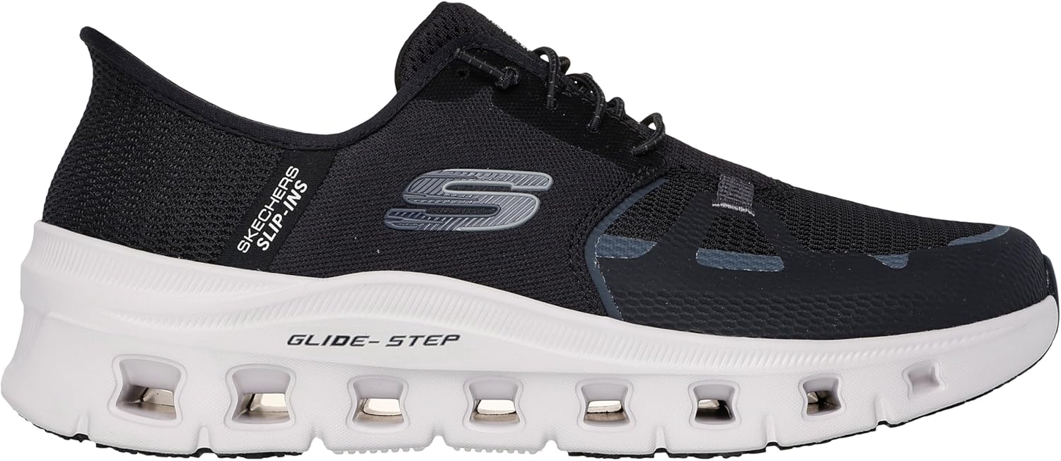 Мужские кроссовки Skechers Glide-Step Pro с противоскользящей подошвой, черный/серый — фото 3