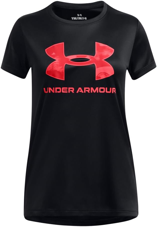 

Футболка Under Armour Girls с короткими рукавами и большим логотипом Tech Print, (007) Black/Racer Red, Черный, Футболка Under Armour Girls с короткими рукавами и большим логотипом Tech Print, (007) Black/Racer Red