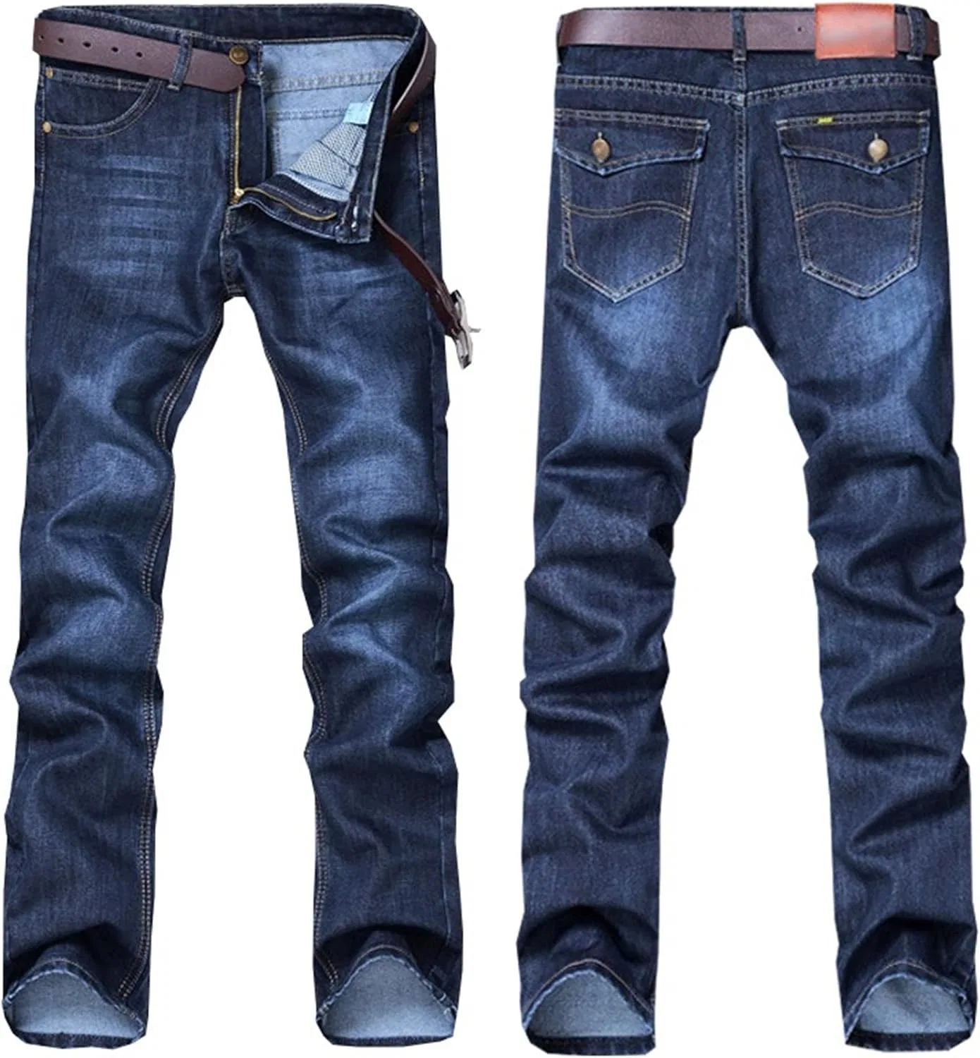 Джинсы прямого кроя, Stretchy Jeans, темно-синие — фото 4
