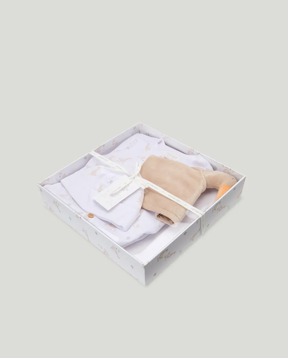 

Подарочная коробка три штуки Cotton Juice, белый
