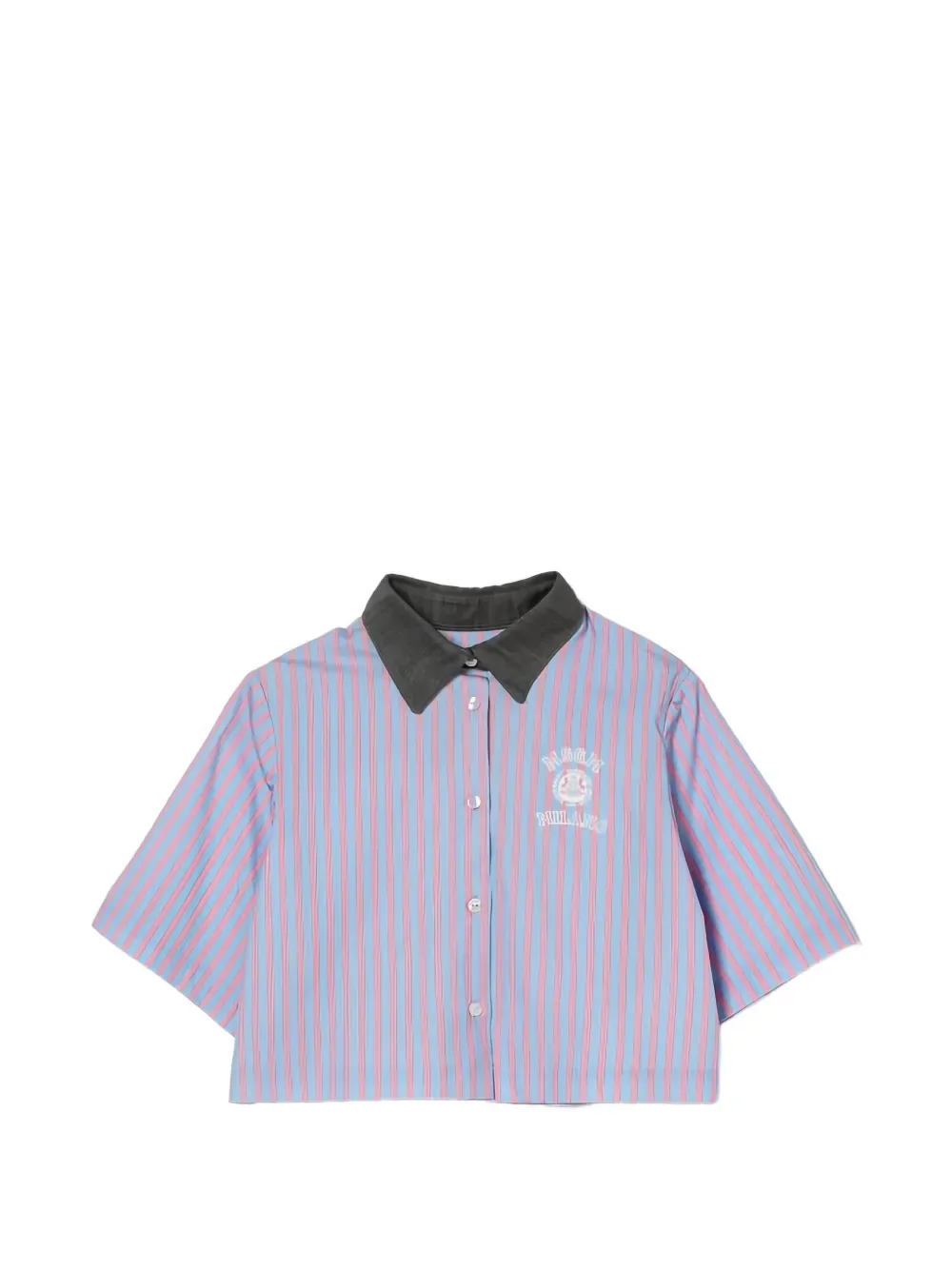 Рубашка в полоску MSGM Kids, синий