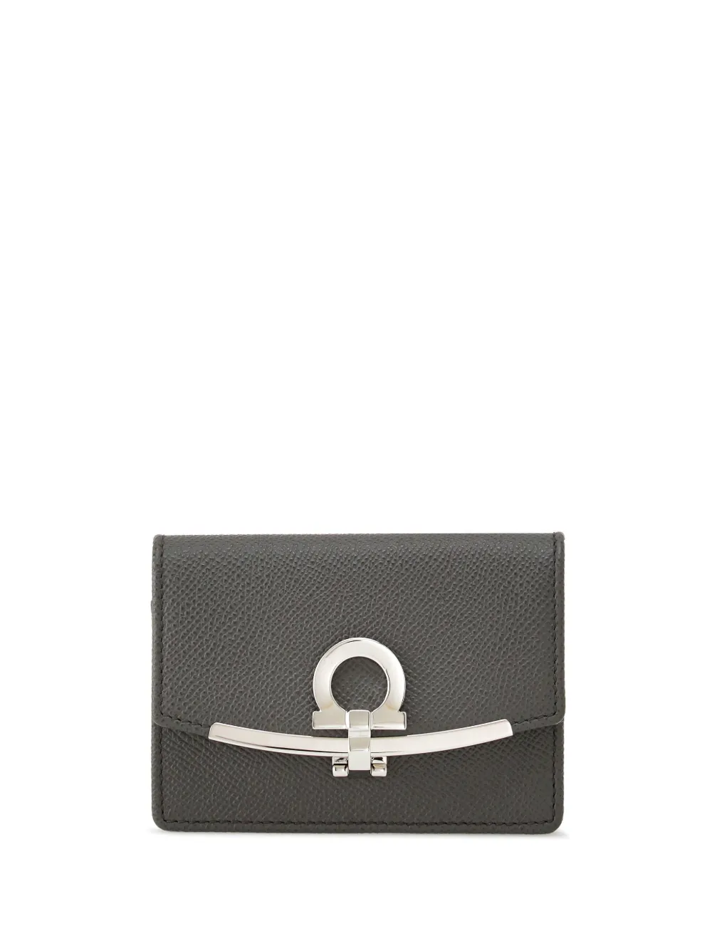 

Картхолдер с декором Gancini Ferragamo, серый