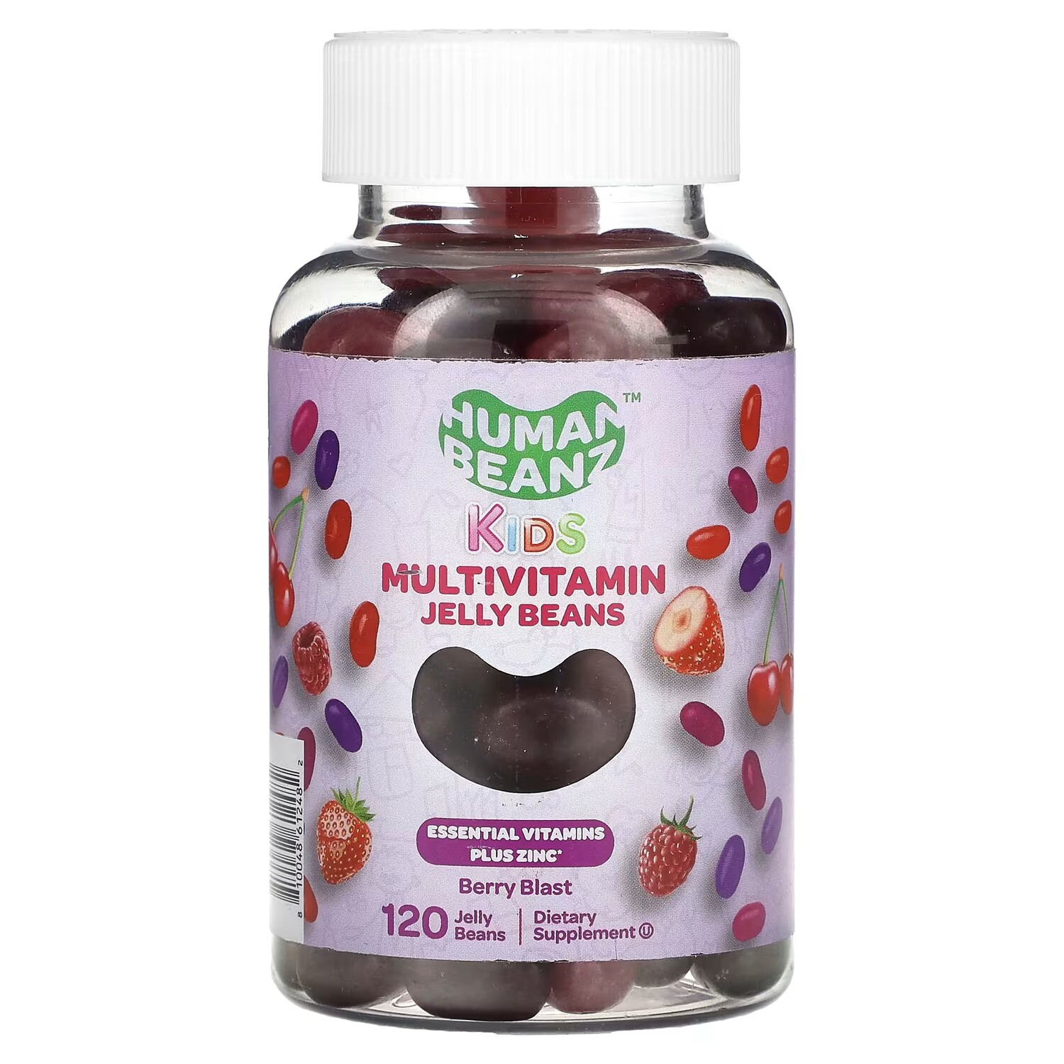 

Мультивитаминная добавка Human Beanz Kids Berry Blast, 120 штук