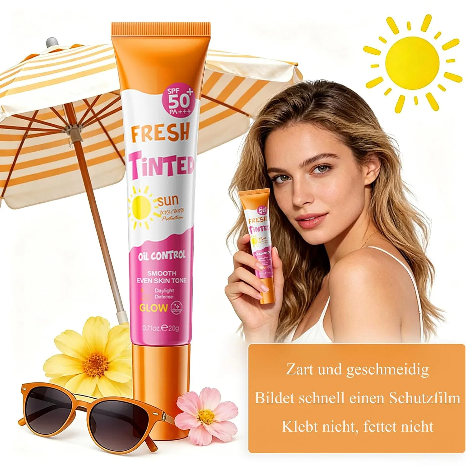Тонирующий солнцезащитный крем для лица SPF 50 (2 шт.) Soleneva — фото 4