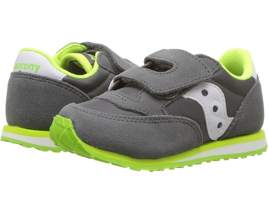 

Кроссовки Saucony Saucony Originals Kids Jazz Hook & Loop Sneaker(Toddler/Little Kid), серый/белый