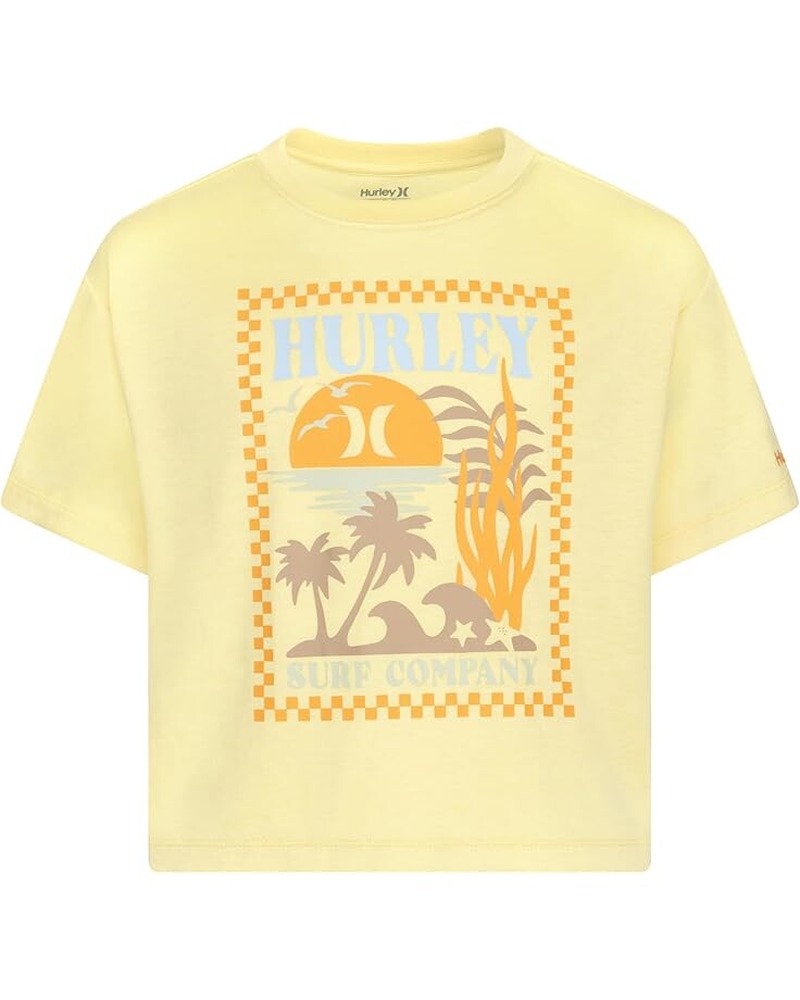 

Футболка Hurley Kids Sea Check Boxy Tee, цвет Panna Cotta
