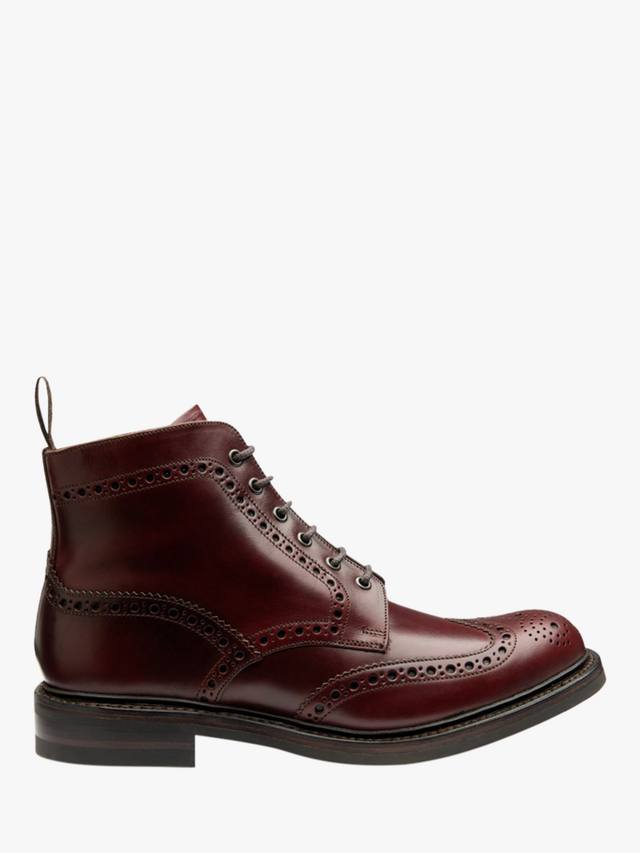 

Сапоги-дерби с брогами из натуральной кожи bedale Loake, цвет Oxblood Grain