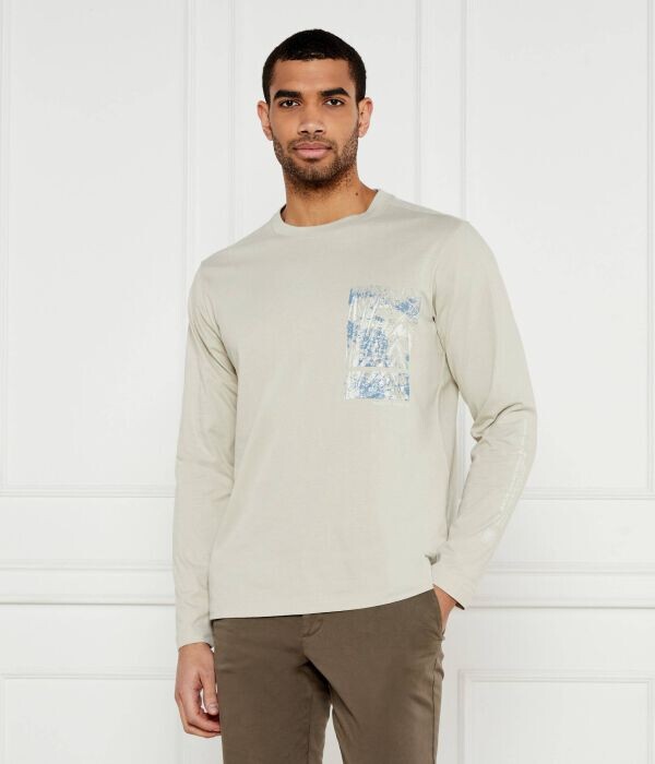 

Лонгслив Boss Orange Te Mexlong Regular Fit, бежевый