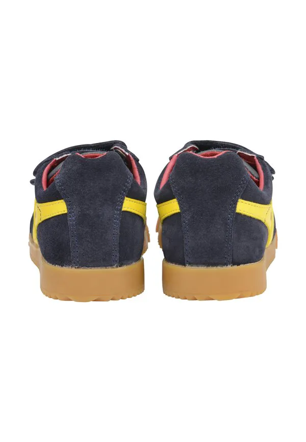 Кроссовки classics harrier с ремешком Gola, Bleu Marine Jaune Soleil Rouge — фото 3