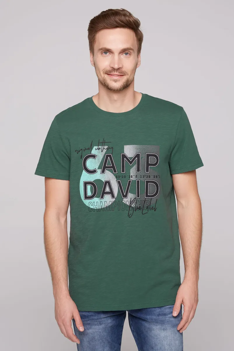 

Рубашка CAMP DAVID с круглым вырезом, хлопок, зеленый