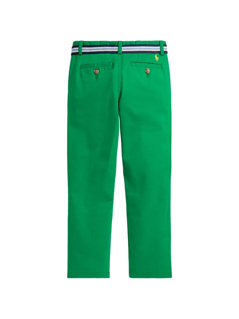Брюки с вышитым логотипом и петлями для ремня Polo Ralph Lauren Kids, зеленый — фото 2