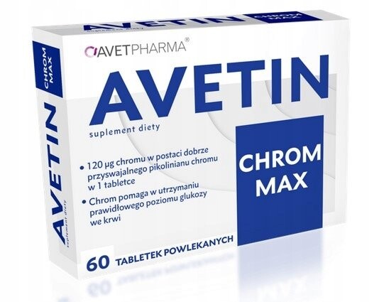 

БАД, Авет Фарма, Аветин, Хром Макс, 60 таблеток Avet Pharma