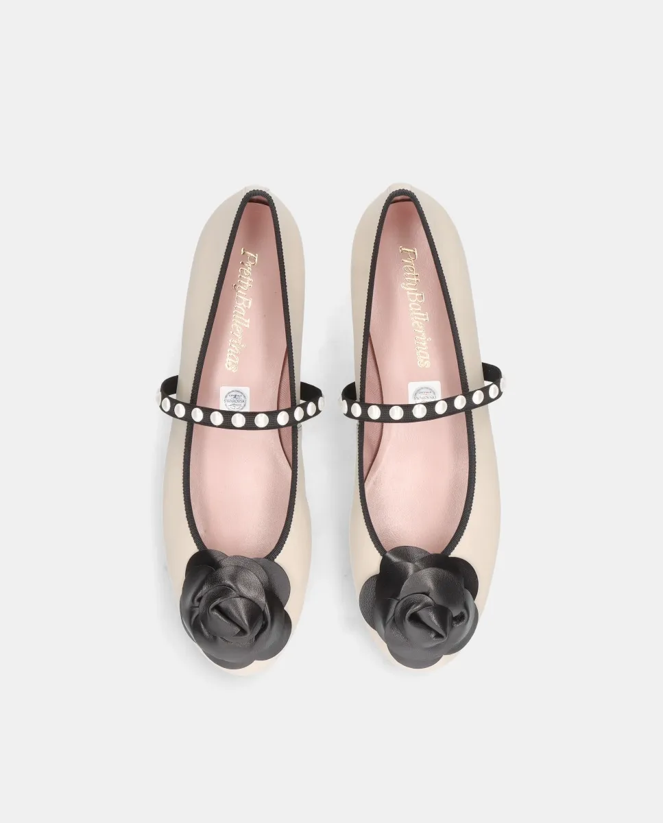Женские балетки Nicole из мягкой кожи Napa с кристаллами Swarovski Pretty Ballerinas, белый — фото 2