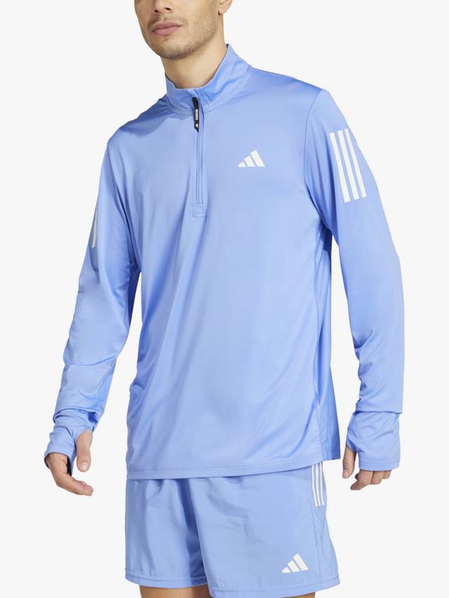 

Полу-зип AEROREADY топ для бега adidas, Blue
