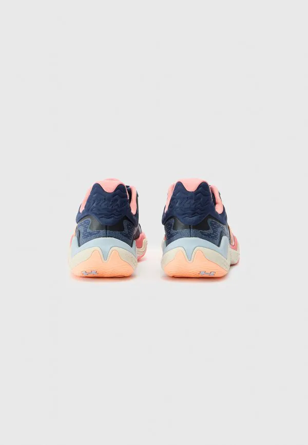 Баскетбольные кроссовки spawn Under Armour, Blue Calm/Sun Kiss/Washed Navy — фото 3