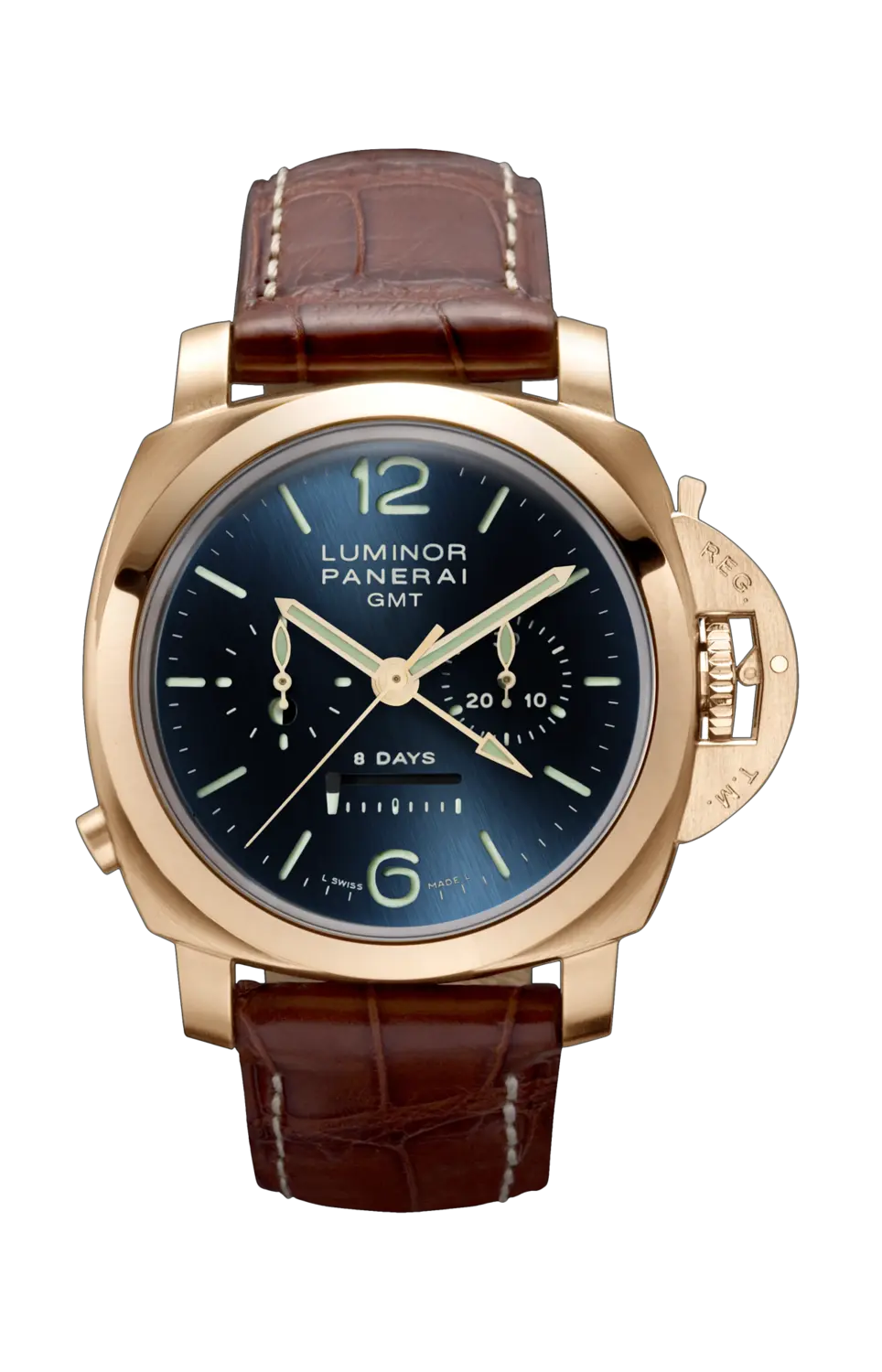 

Часы luminor 1950 8 days chrono monopulsante gmt pink gold 44mm special edition Panerai