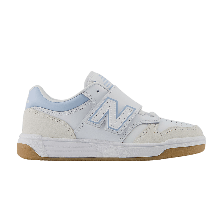 

Кроссовки New Balance 480 Hook & Loop Little Kid Wide 'White Light Chrome Blue', белый