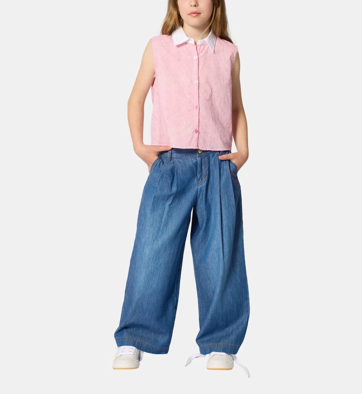 Брюки со складками Zadig&Voltaire Kids, синий