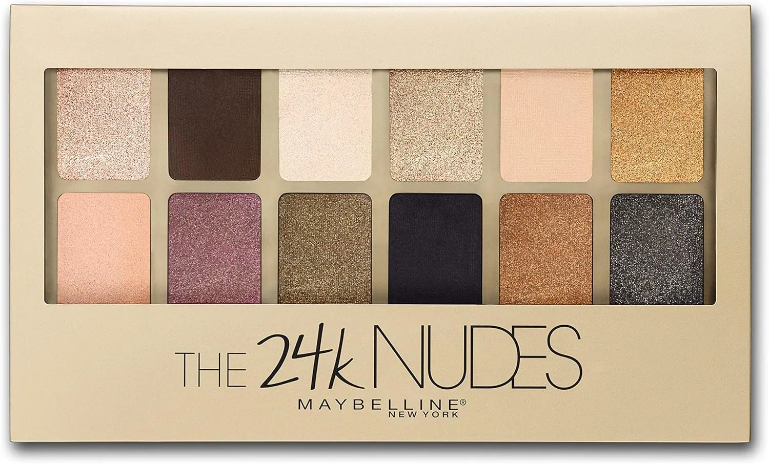 Палетка теней для век Maybelline The 24K Nudes, 9.6 г, золотой