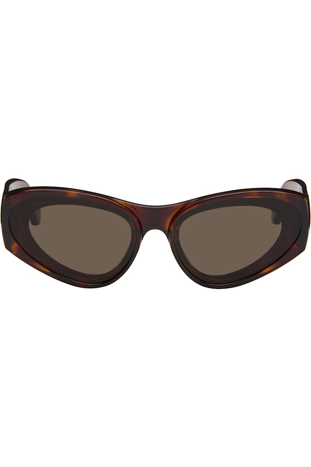 

Loewe Коричневые солнцезащитные очки Paula's Ibiza Goggle в форме кошачьих глаз