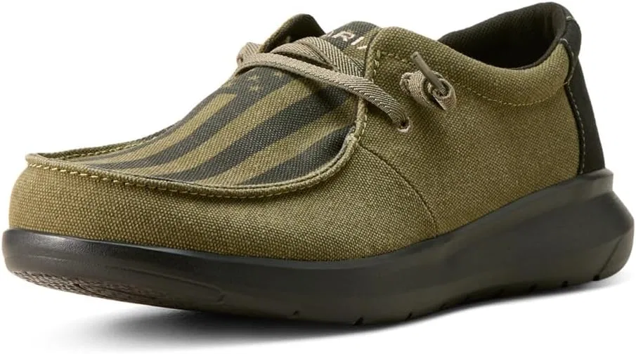 Лоферы мужские ARIAT, Dusted Olive/American Flag Print
