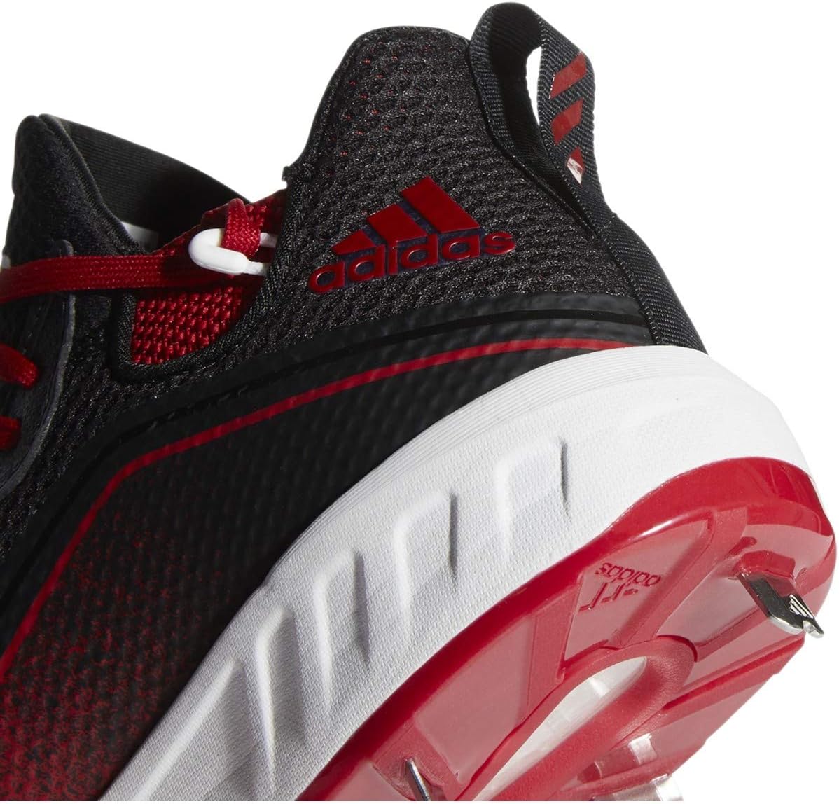 Мужские бейсбольные бутсы adidas Icon V Bounce, белый/черный/красный — фото 2