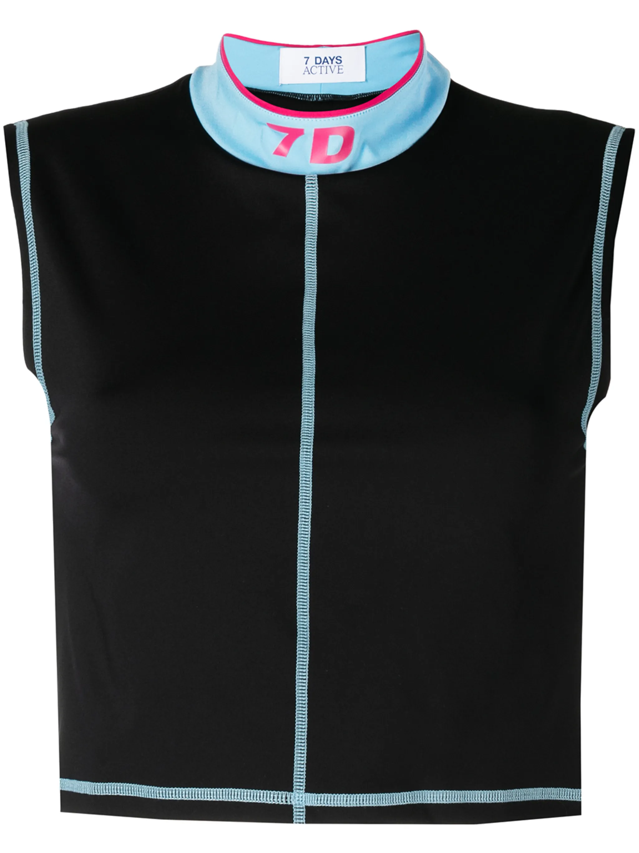 

Топ без рукавов с логотипом 7 Days Active, черный
