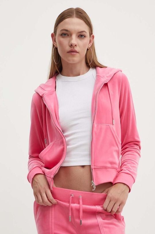 

Велюровая толстовка Juicy Couture, розовый