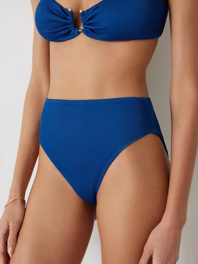 

Низ бикини HUSH Harper Ribbed High Waist Bikini, цвет petrol