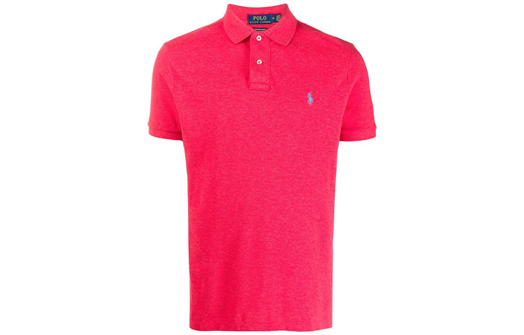 Поло с вышитым логотипом Polo Ralph Lauren, розовый — фото 3