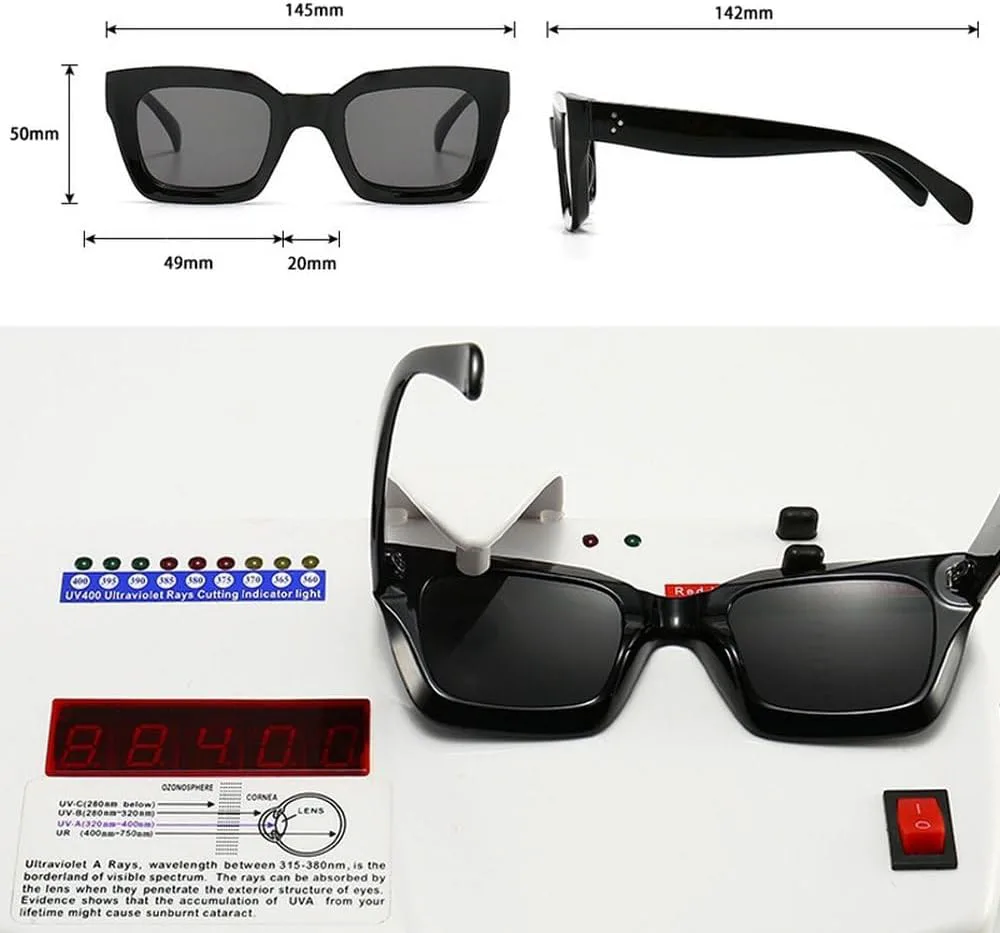 

Модные солнцезащитные очки «кошачий глаз» для женщин, ретро-квадратные, сине-фиолетовые, женские, для ногтей, солнцезащитные очки UV400 для мужчин SKFGNX, Transparent