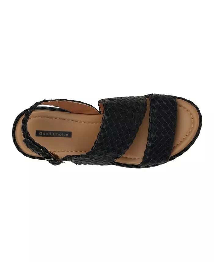 Женские сандалии Gallante на платформе с двойной ремешком и пяткой на пятке GC Shoes, черный — фото 4