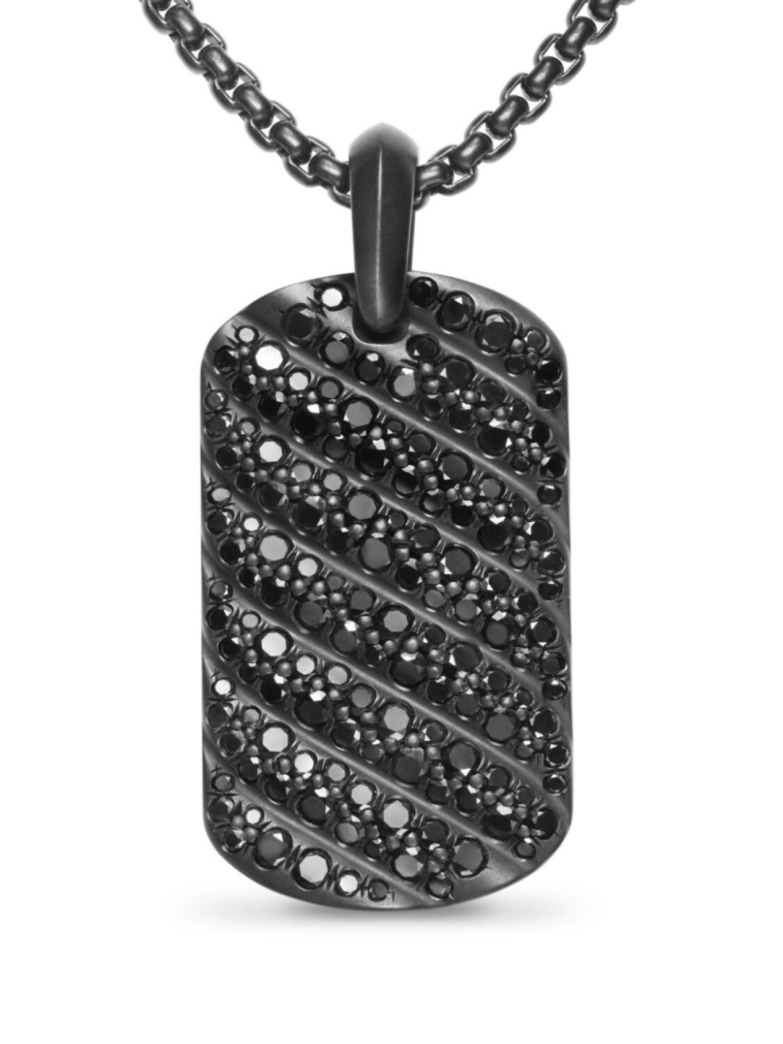 

Шевронная бирка титановое ожерелье David Yurman, черный