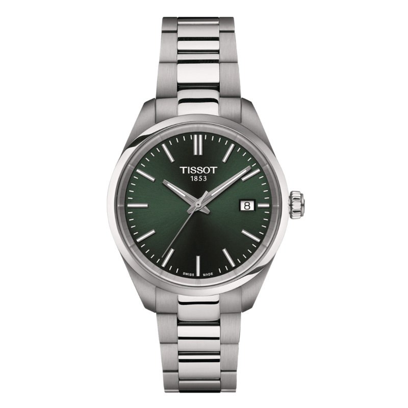 

TISSOT Часы T Classic Collection Quartz Movement Unisex Watch 34mm Green Dial Stainless Steel Case Stainless Steel Watchband, Green Dial