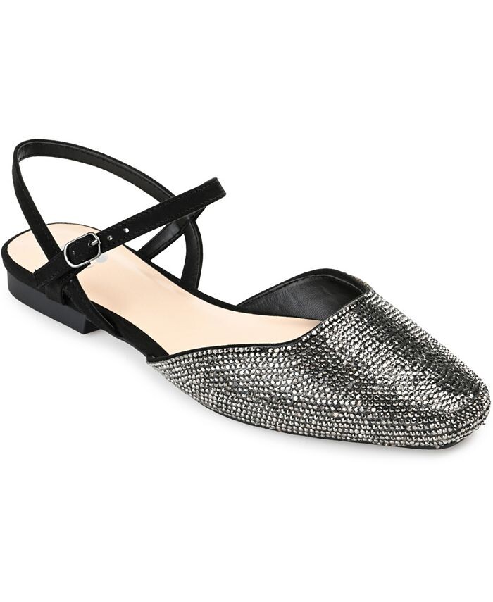 Женские балетки Nysha со стразами Journee Collection, черный