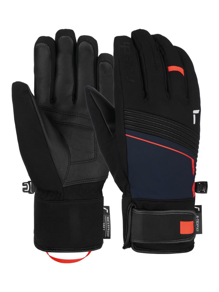 

Reusch Перчатки с пальцами Louis R-TEX XT, цвет 7786 черный/синий/флуоресцентно-красный