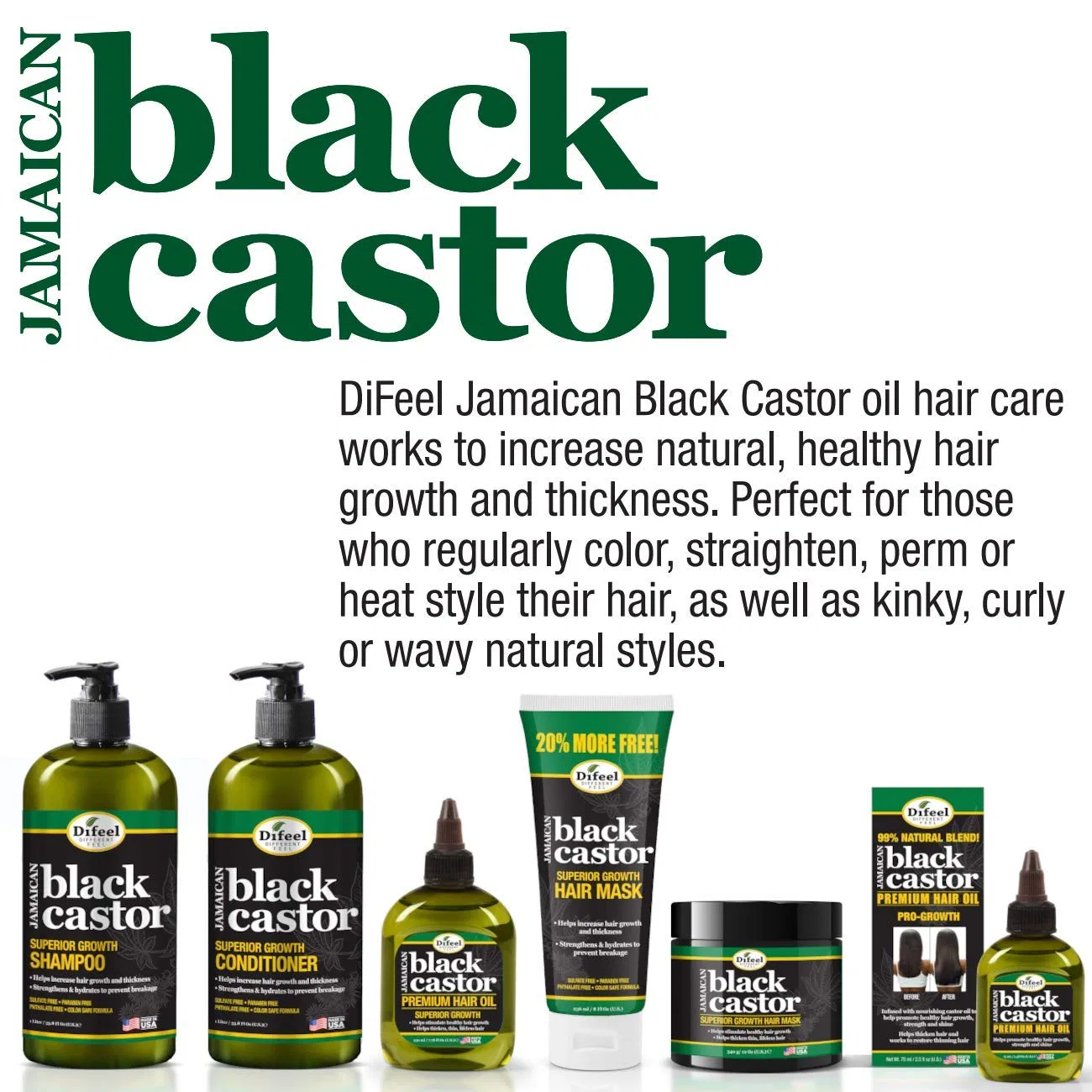 Масло для волос Jamaican Black Castor Premium Hair Oil от Difeel Superior Growth Difeel — фото 4
