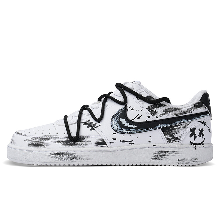 

Кроссовки Nike Court Vision 1 Skateboard Shoes Men Low-Top Black White, черный/белый
